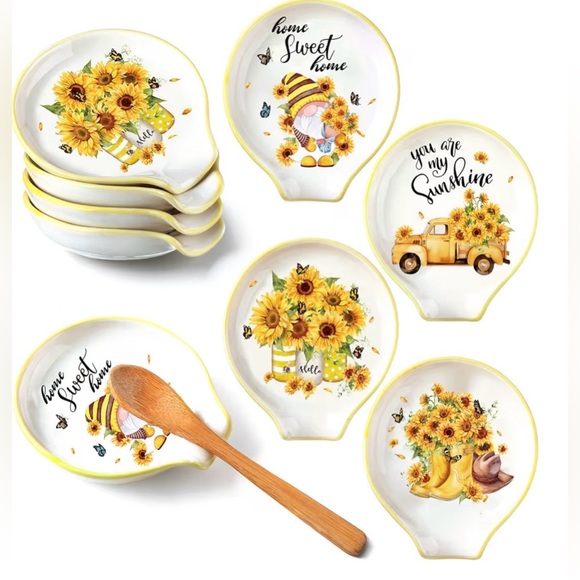 Patelai Other - Choose 1 Sunflower Themed Ceramic Spoon Rest for Stove Top - New - Cute
